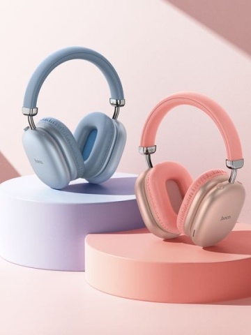 Hoco W35 Max - Casti Wireless Over Ear BT 5.3 Stand-By 200h 800mAh Suport Card Joy Roz - Img 3