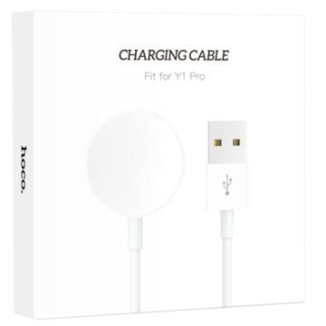 Hoco Y1 Pro - Cablu de incarcare Wireless, pentru SmartWatch, 5W, Qi Charging, USB-A, 1m, Alb - Img 2