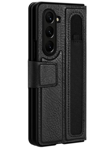 Husa Nillkin, Galaxy Z Fold 5, Aoge, PC Leather, Negru - Img 2