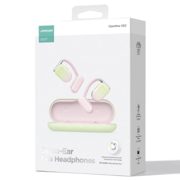 Joyroom JR-OE2 - Casti Wireless, Open Ear, Bluetooth 5.3, StandBy, 600mAh, Roz - Img 1
