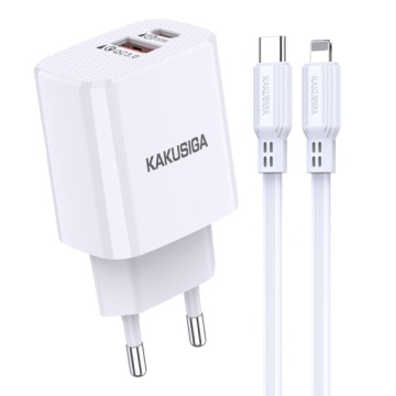 Kaku KSC-925 - Incarcator Retea + Cablu Lightning, 1m, PD20W, 1xUSB-C, 1xUSB-A, Alb - Img 5