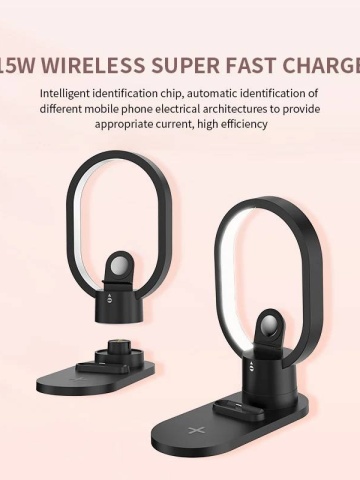 KIT incarcare Rapida Wireless 15W 9v3a , Type-C, Protectie temperatura, Negru - Img 3