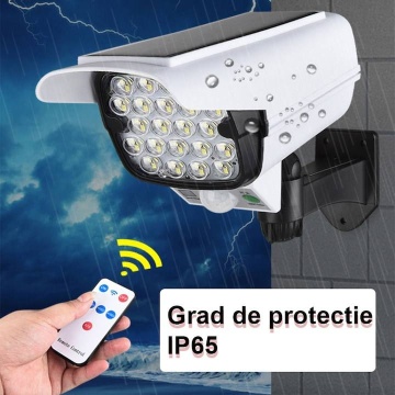 Lampa solara tip camera, Incarcare Solara, LED, Cu senzor de miscare, Alb - Img 4