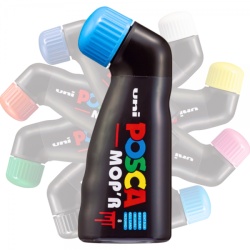 M1420 - Marker UNI Posca mop'r pcm22, Varf rotund buretat, 3.0-19.0mm, Albastru Deschis - Img 2