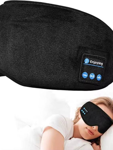 Masca de dormit cu Casti Wireless Stereo, Bluetooth 5.0, Negru - Img 5