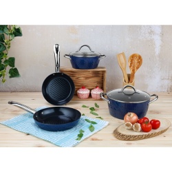 Oala cu capac 20 cm, 2.1L, Zilan ZLN9600, 6 straturi Diamond, ceramica + inox, baza inductie, manere nituite, capac sticla securizata - Img 5