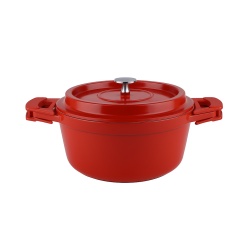 Oala Retro 28 cm, 6.3L, Zilan ZLN0903, 5 straturi, interior ceramic PFAS Free, capac sticla, compatibila inductie si cuptor - Img 1
