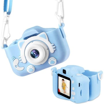 OEM KidsCam 2.0 - Camera Foto/Video copii 2 inch, HD dual lens, silicon albastru, - Img 5
