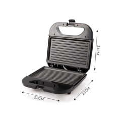 Raf R261 – Sandwich Maker si Grill 2 in 1, 850W, placi antiaderente, termostat, 22x23x24 cm, negru - Img 6
