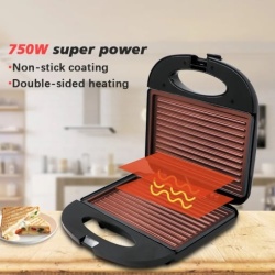 Raf R532T – Sandwich Maker tip grill 750W, placi antiaderente, incalzire dubla, indicator luminos, negru-argintiu - Img 3