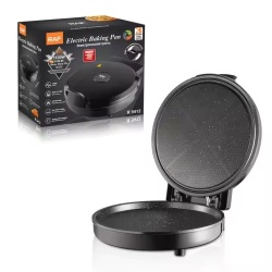 Raf R5412 – Aparat pentru preparat pizza 1100W, termostat reglabil, diametru 30 cm, negru - Img 1