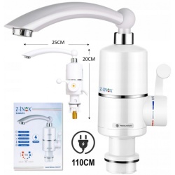 Robinet electric Z-Inox ZLN5473, 3000W, incalzire instantanee, indicator LED, maner ergonomic, inox, alb - Img 4