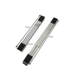 Suport mobil extensibil ZILAN, fier, sistem frana, 128kg, ZLN4766, gri - Img 2