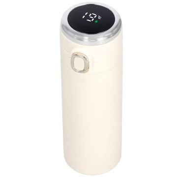 Termos cu afisaj de temperatura Springos, Otel inoxidabil, 500 ml, (culori mix negru alb roz) - Img 1