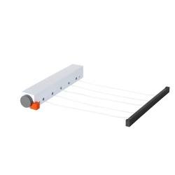 Uscator rufe sfoara ZILAN, 20m, plastic metal, pliabil, ZLN1527, alb - Img 3