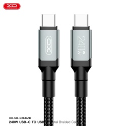 XO NB-Q264B - Cablu Date si Incarcare, USB-C, PD240W, QC3.0, 2m, Negru - Img 3
