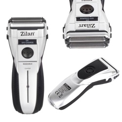 Zilan ZLN0436 – Aparat de ras electric barbati, lame inox, LED, piele umeda/uscata, argintiu-negru - Img 2