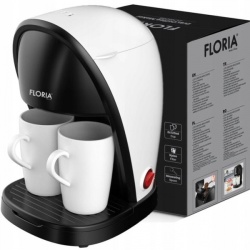 Aparat de facut cafea 450W, Floria ZLN9298, 250ml, filtru nailon, 2 cesti, alb - Img 3