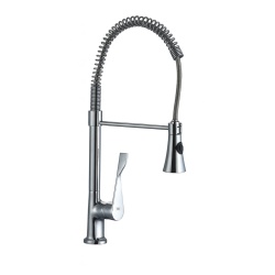 Baterie bucatarie Z-INOX, gat flexibil 45cm, 2 moduri stropire, cartus ceramic, ZLN8153, argintiu - Img 1