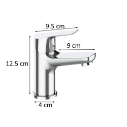 Baterie cada Z-INOX, cartus ceramic, gat flexibil, finisaj cromat, ZLN8160, argintiu - Img 2
