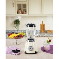 Blender 500W, Zilan ZLN1207 RETRO, capacitate 1.5L, 2 trepte viteza + functie Pulse, vas din sticla, lame inox - Img 5