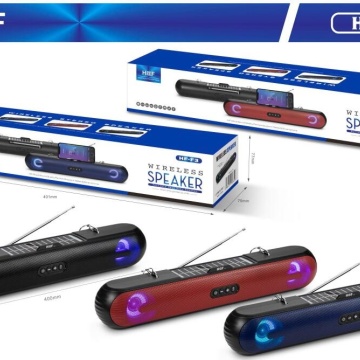 F3 - Boxa Radio Portabil, Incarcare Solara, Lumini, Bluetooth, Card, USB-A, AUX, Negru - Img 2