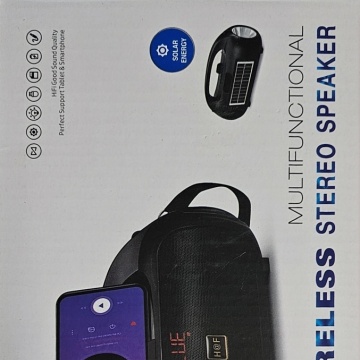 F311 - Boxa Radio Portabil, Incarcare Solara, Lanterna, Bluetooth, Card, USB-A, AUX, Rosu - Img 2