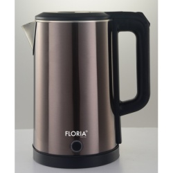Fierbator electric Floria ZLN6142 – 1.8L, 1650W, gri, inox interior, pereti dubli, auto-oprire - Img 2