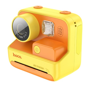Hoco DV200 - Camera Foto/Video, cu imprimanta, pentru copii, Instant Print, 48MP, baterie incorporata, Multilanguage, Galben - Img 6