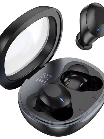 Hoco EQ3 - Casti Wireless, Bluetooth 5.3, Baterie 150mAh, 150h StandBy, Smart True, Negru - Img 2