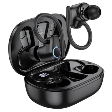 Hoco EQ8 - Casti Wireless Ear Buds Bluetooth 5.3, 180h StandBy, 500mAh, LED, Negru - Img 1