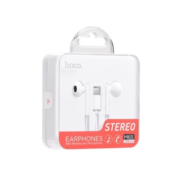 Hoco M65 - Handsfree, In Ear, USB-C, 1.2m, Driving, Alb - Img 2