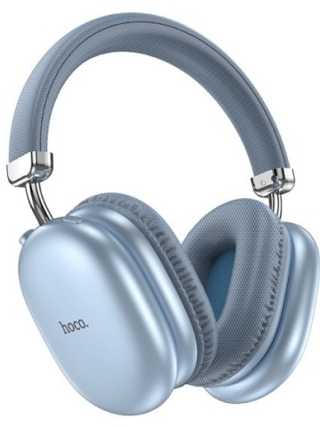 Hoco W35 MAX - Casti Wireless, Over Ear, Bluetooth 5.3, Baterie 200h, StandBy, 800mAh, Air Triumph, Albastru - Img 3