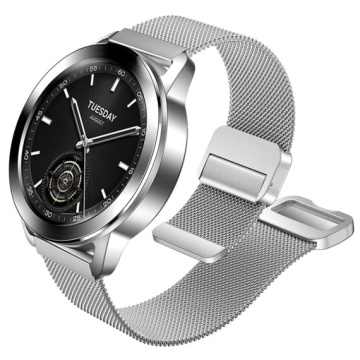 Hoco WH07 -Curea metalica, 22 mm pentru SmartWatch Universala, Magnet, Stainless, Argintiu - Img 2