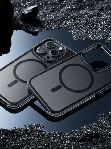 Husa Hoco AS5 - iPhone 15, MagSafe, GripEdge, Frosted, Negru - Img 3