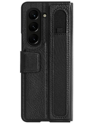 Husa Nillkin, Galaxy Z Fold 5, Aoge, PC Leather, Negru - Img 3
