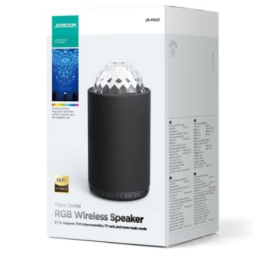Joyroom JR-MS01 - Boxa Portabila, BT 5.1, cu LED, 2200mAh, 8W, Negru - Img 3