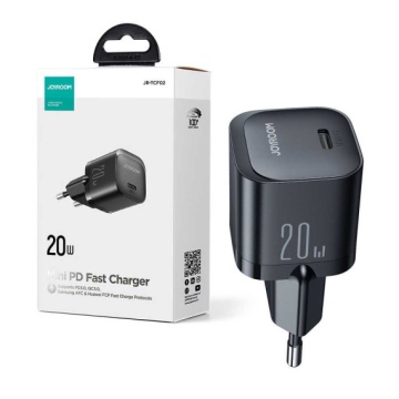 Joyroom JR-TCF02 - Incarcator Retea, 20W, 1xUSB-C, PD, Compact, Negru - Img 2