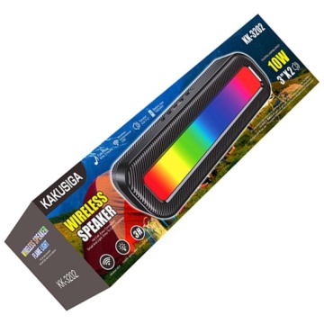 Kaku KK-3202 - Boxa Portabila, Wireless BT 5.0, iluminare LED ambient, 10W, 1500mAh, Negru - Img 1