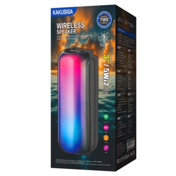 Kaku KK-3203 - Boxa Portabila, Wireless BT 5.3, iluminare LED ambient, 10W, 1500mAh, Negru - Img 2