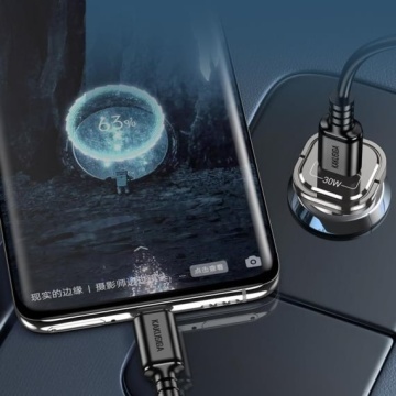 Kaku KSC-1190 - Incarcator Auto + Cablu USB-C, 1m, PD30W, 1xUSB-C, Violet - Img 2