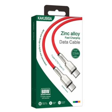 Kaku KSC-685 - Cablu Date si Incarcare, Type-C, PD60W, QC3.0, 1.2m, Rosu - Img 1
