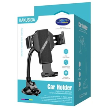 Kaku KSC-714B - Suport Auto, cu cleme laterale, montaj Bord, MultiAngle, brat flexibil, Negru - Img 1