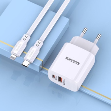 Kaku KSC-925 - Incarcator Retea + Cablu Lightning, 1m, PD20W, 1xUSB-C, 1xUSB-A, Alb - Img 6