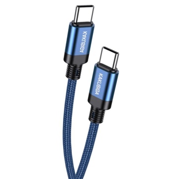 Kaku KSC-970 - Cablu Date si Incarcare, Type-C, PD60W, QC3.0, Braided, 1m, Albastru - Img 3