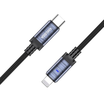 Kaku KSC-972 - Cablu Date si Incarcare, USB la Lightning, 3A, Smart On-Off, Braided, 1m, Negru - Img 3