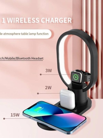 KIT incarcare Rapida Wireless 15W 9v3a , Type-C, Protectie temperatura, Negru - Img 4