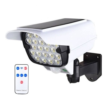 Lampa solara tip camera, Incarcare Solara, LED, Cu senzor de miscare, Alb - Img 1