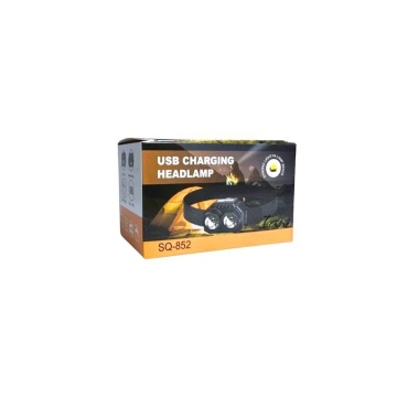 Lanterna frontala Led, De pus pe cap, Incarcare prin USB-A , Negru - Img 4
