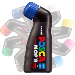 M1421 - Marker UNI Posca mop'r pcm22, varf rotund buretat, 3.0-19.0mm, albastru - Img 2